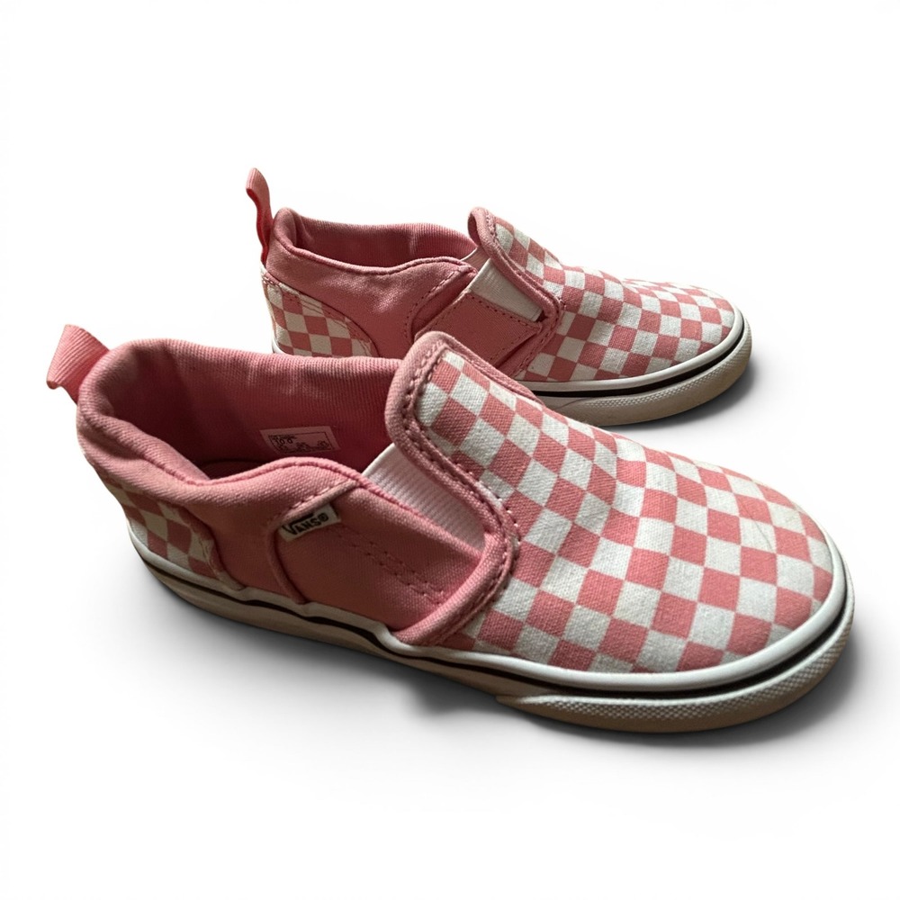 Vans Pink and White Toddler Size 10